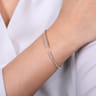 14K White Gold Bujukan Diamond Spikes Split Bangle - 0.25 ct