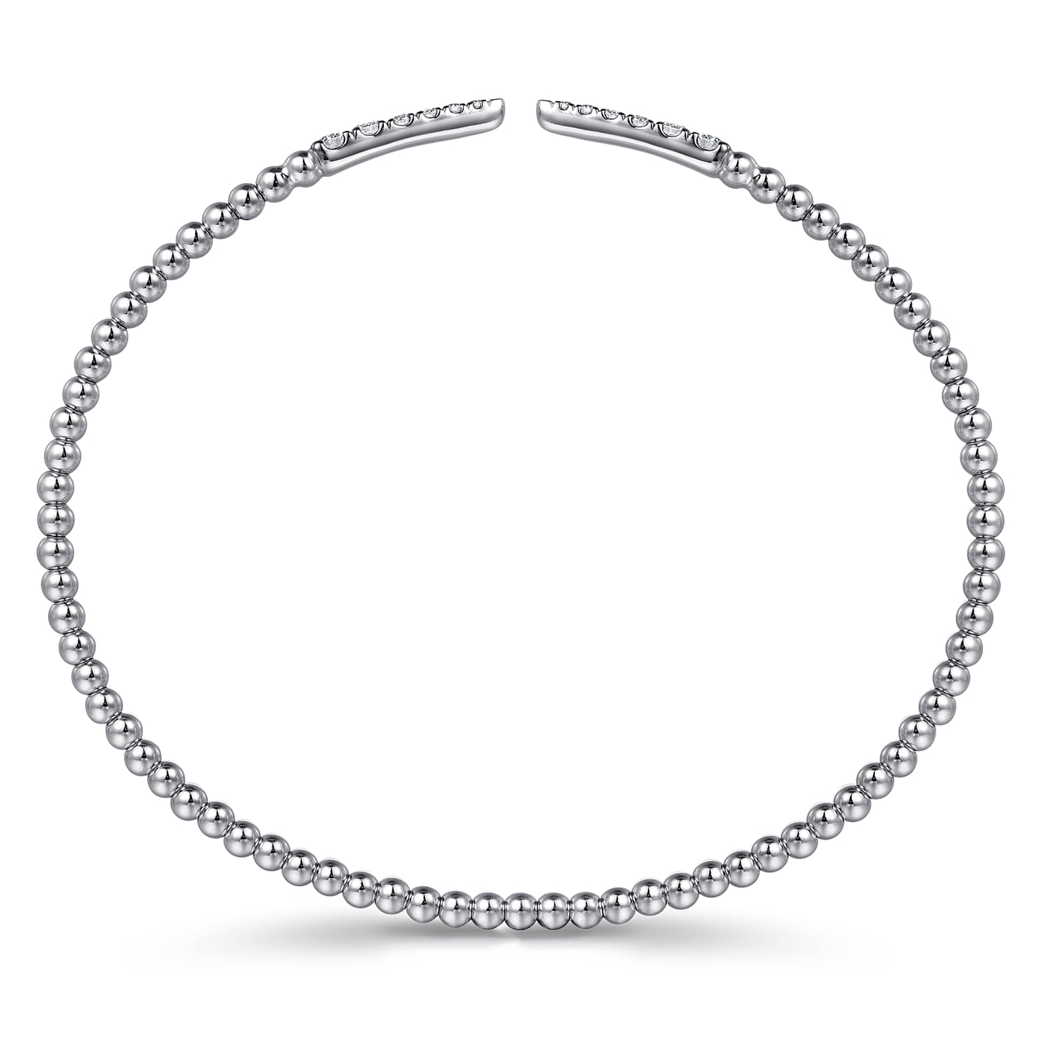 14K White Gold Bujukan Diamond Spikes Split Bangle - 0.25 ct - Shot 3