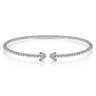 14K White Gold Bujukan Diamond Split Bangle - 0.2 ct