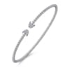 14K White Gold Bujukan Diamond Split Bangle - 0.2 ct