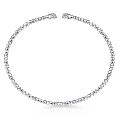 14K White Gold Bujukan Diamond Split Bangle