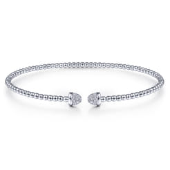 14K White Gold Bujukan Diamond Split Bangle