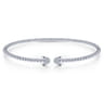14K White Gold Bujukan Diamond Split Bangle - 0.21 ct