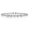 14K White Gold Bujukan Diamond Split Bangle - 0.38 ct