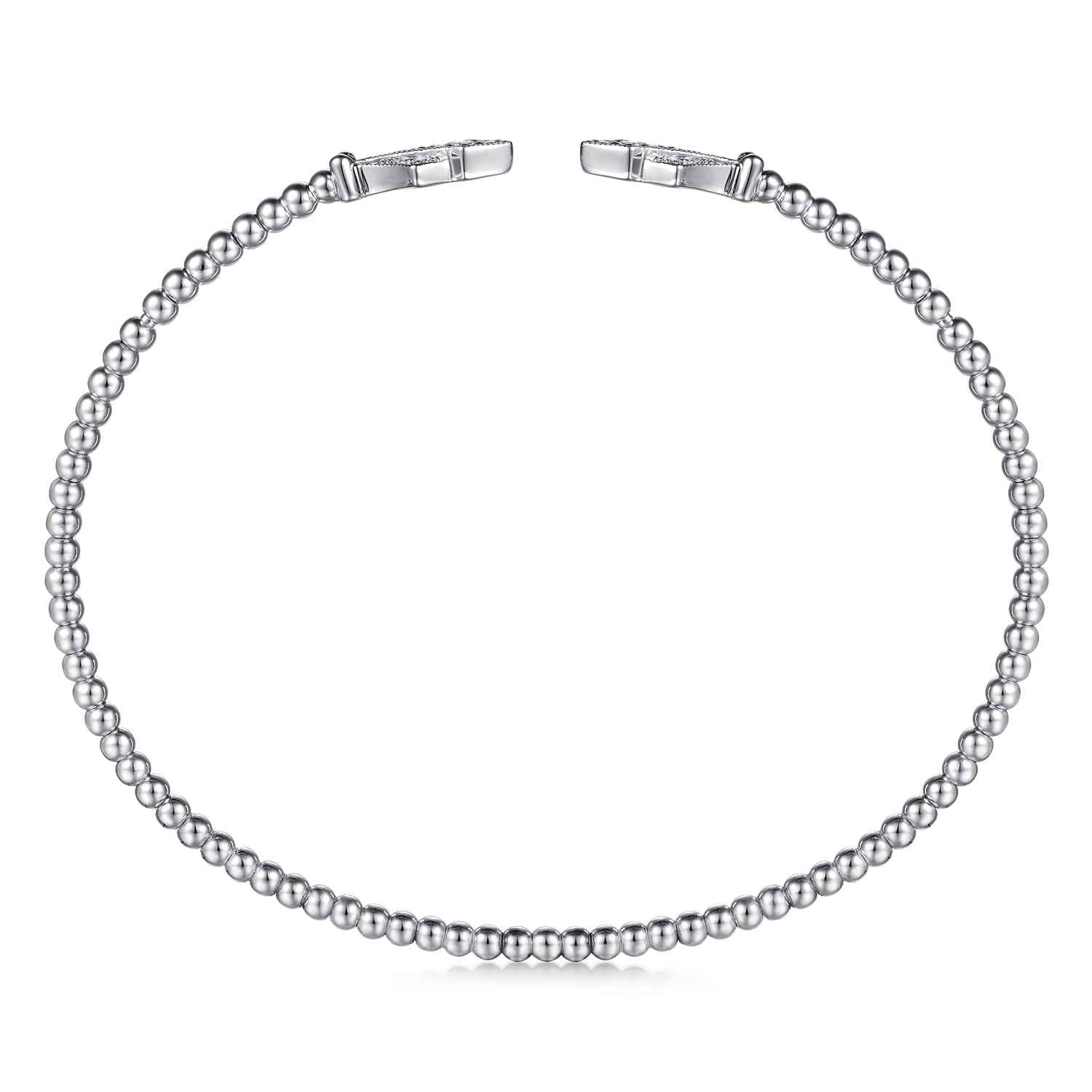 14K White Gold Bujukan Diamond Split Cuff - 0.12 ct - Shot 3
