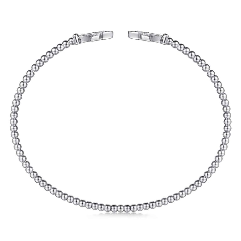 14K White Gold Bujukan Diamond Split Cuff - 0.12 ct - Shot 3