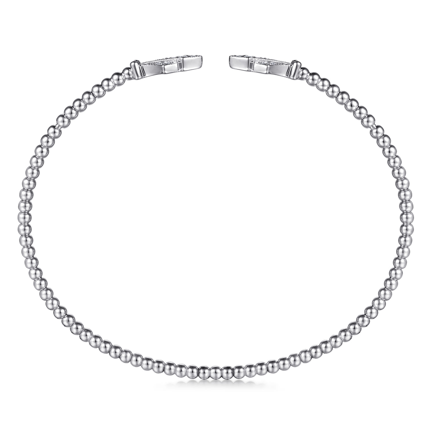 14K White Gold Bujukan Diamond Split Cuff - 0.12 ct - Shot 3
