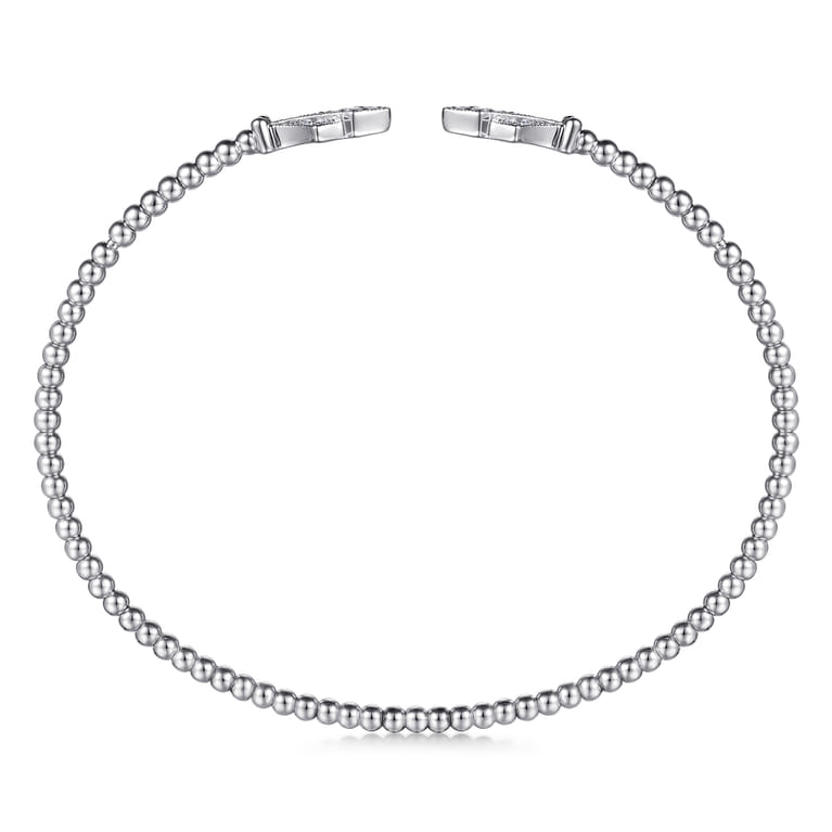 14K White Gold Bujukan Diamond Split Cuff - 0.12 ct - Shot 3