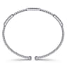14K White Gold Bujukan Diamond Stations Bangle - 0.46 ct