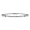 14K White Gold Bujukan Diamond Stations Bangle - 0.21 ct