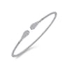 14K White Gold Bujukan Diamond Teardrops Bangle - 0.3 ct