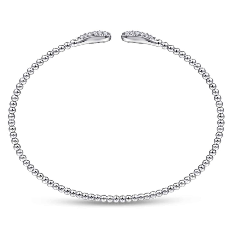14K White Gold Bujukan Diamond Teardrops Bangle - 0.3 ct - Shot 3