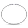 14K White Gold Bujukan Diamond Teardrops Bangle - 0.3 ct