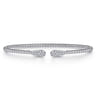 14K White Gold Bujukan Diamond Teardrops Bangle - 0.3 ct