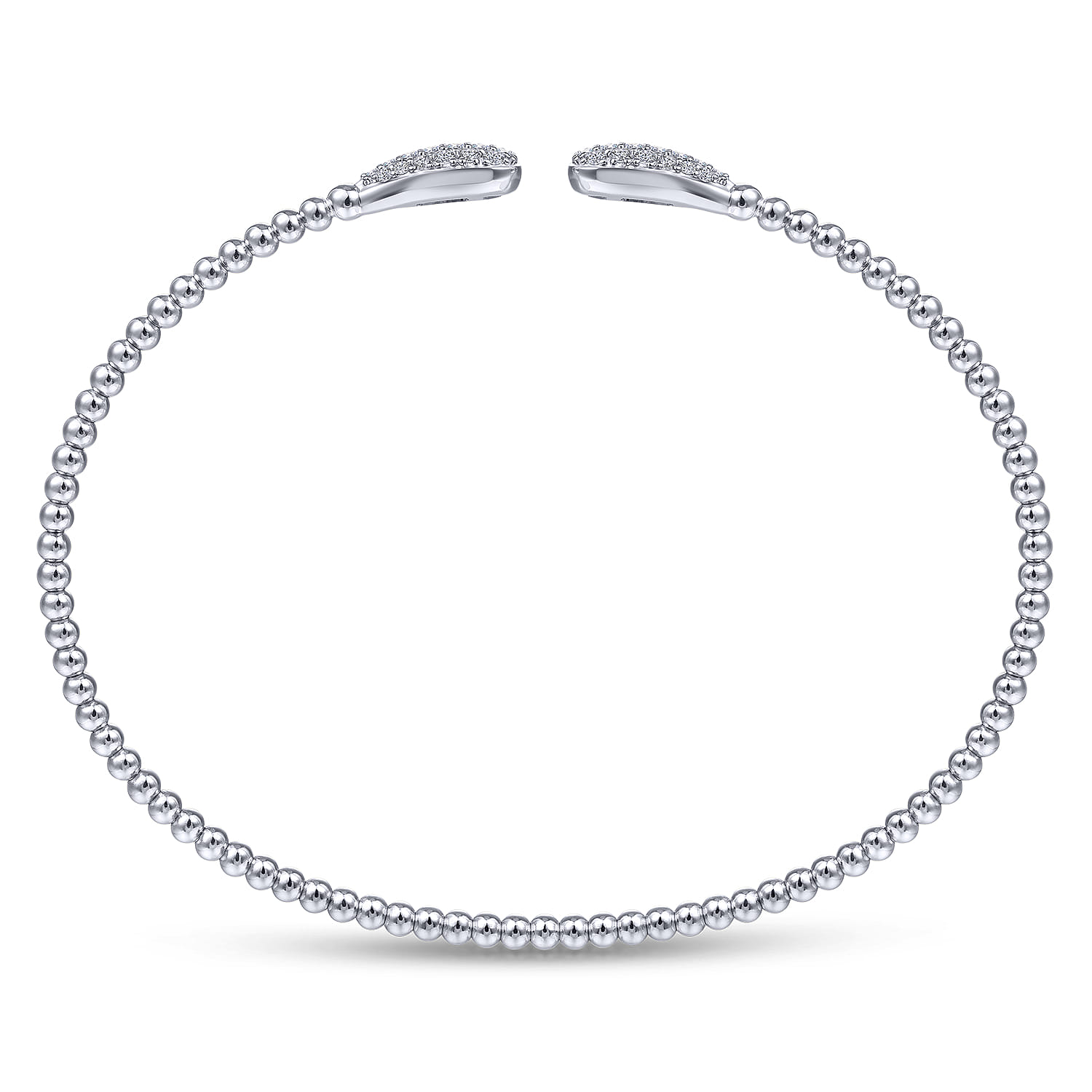 14K White Gold Bujukan Diamond Teardrops Bangle - 0.3 ct - Shot 3