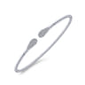 14K White Gold Bujukan Diamond Teardrops Bangle - 0.3 ct