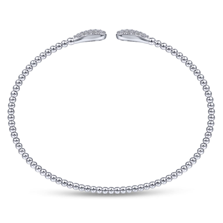 14K White Gold Bujukan Diamond Teardrops Bangle - 0.3 ct - Shot 3