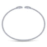 14K White Gold Bujukan Diamond Teardrops Bangle - 0.3 ct