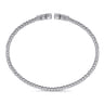14K White Gold Bujukan Diamonds Split Bangle - 0.24 ct