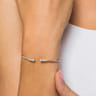 14K White Gold Bujukan Diamonds Split Bangle - 0.24 ct