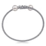 14K White Gold Bujukan Fresh Water Pearl Bangle