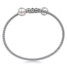 14K White Gold Bujukan Fresh Water Pearl Bangle