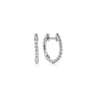 14K White Gold Bujukan Huggie Earrings