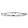 14K White Gold Bujukan Open Bangle