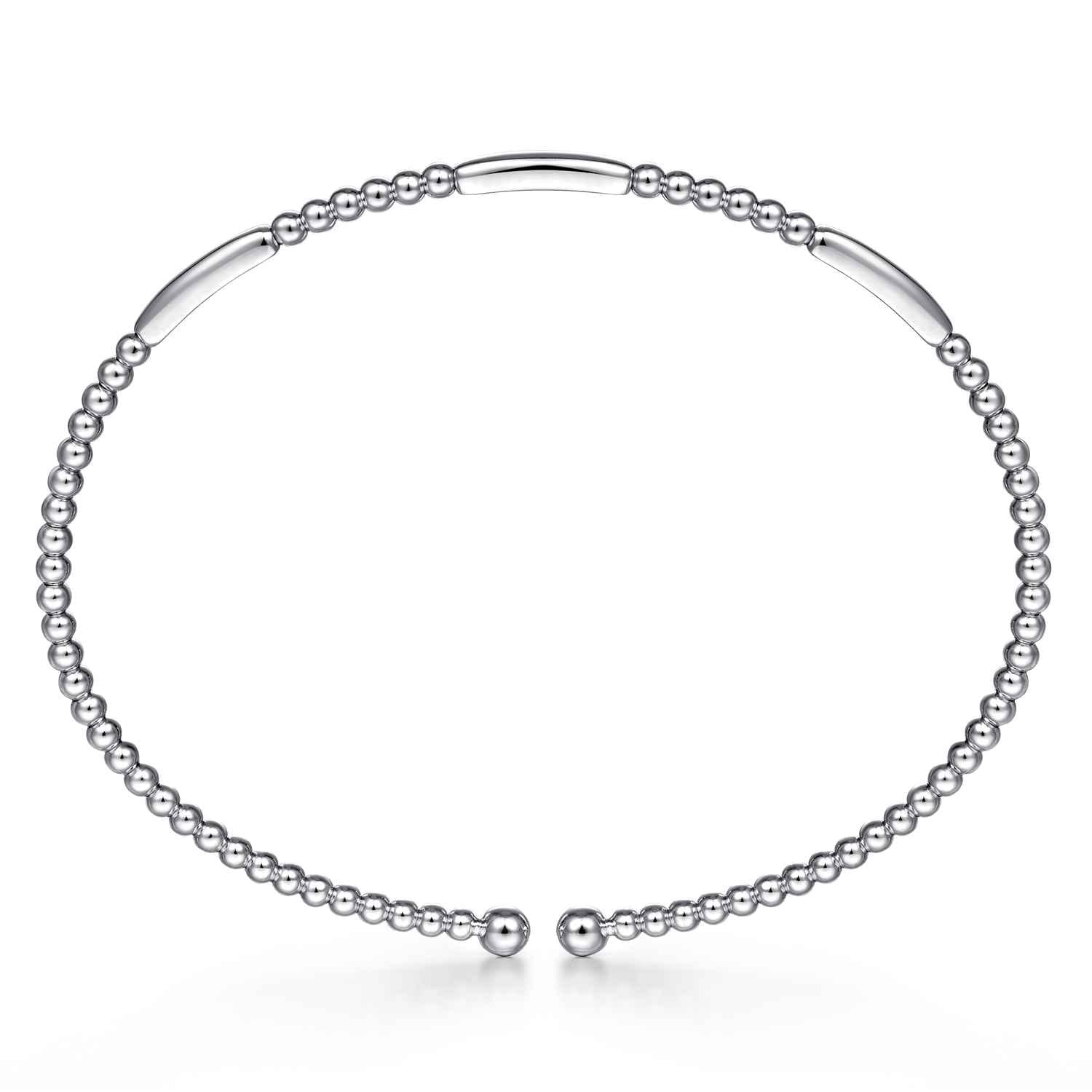 14K White Gold Bujukan Open Bangle - Shot 3