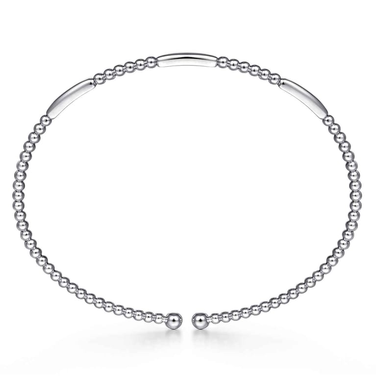 14K White Gold Bujukan Open Bangle - Shot 3