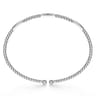 14K White Gold Bujukan Open Bangle
