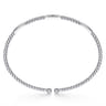 14K White Gold Bujukan Open Bangle