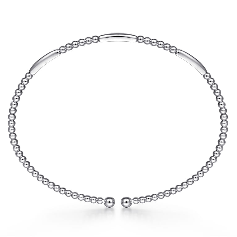 14K White Gold Bujukan Open Bangle - Shot 3