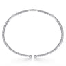 14K White Gold Bujukan Open Bangle
