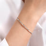 14K White Gold Bujukan Open Bangle