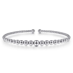 14K White Gold Bujukan Open Bangle