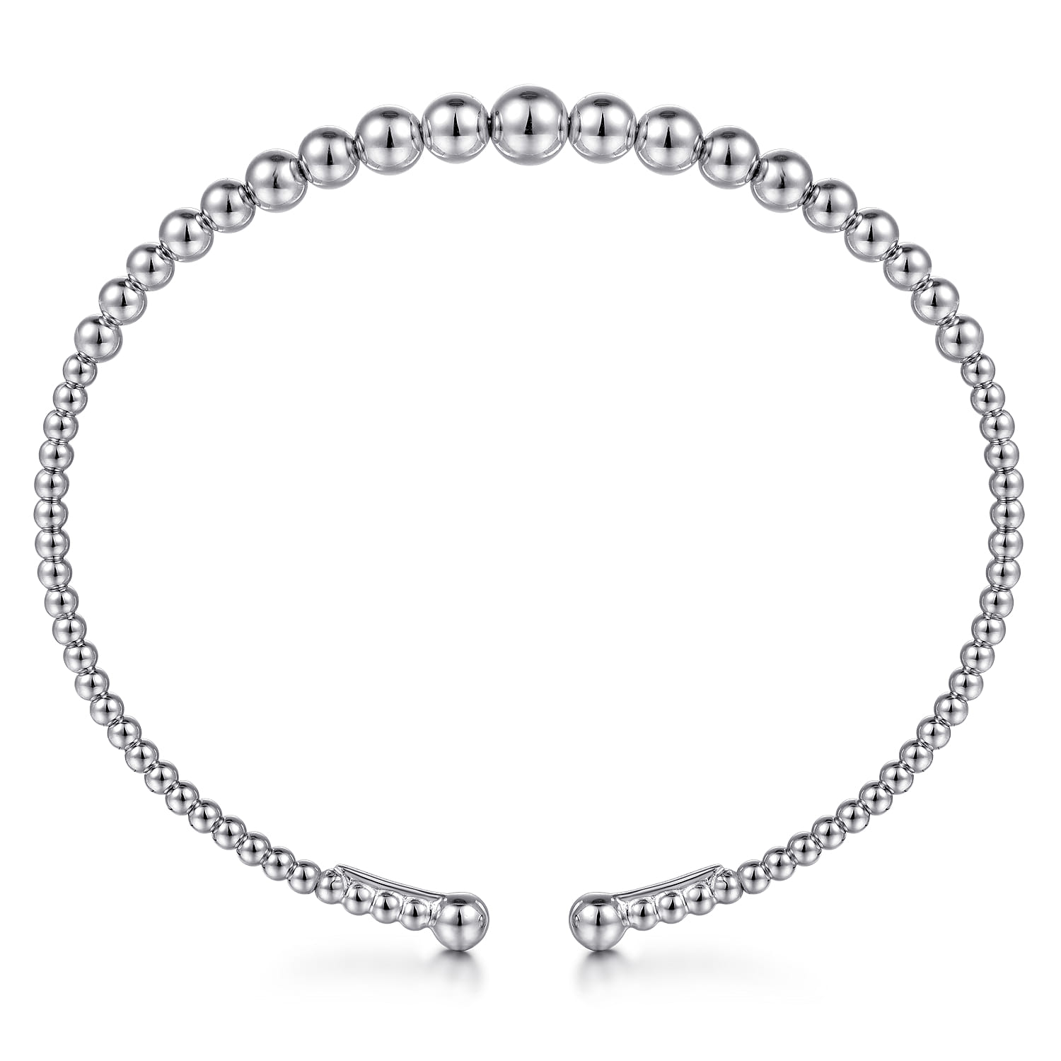 14K White Gold Bujukan Open Bangle - Shot 3