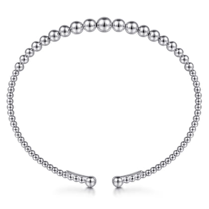 14K White Gold Bujukan Open Bangle