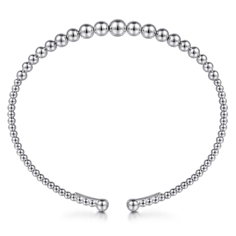 14K White Gold Bujukan Open Bangle - Shot 3