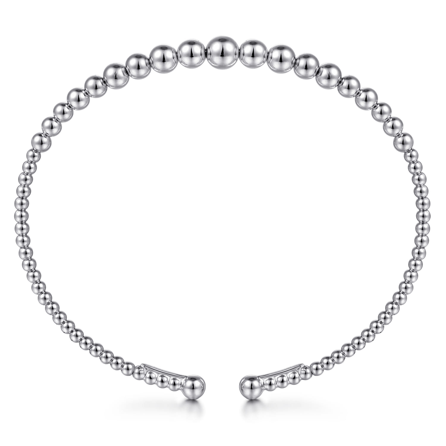 14K White Gold Bujukan Open Bangle - Shot 3
