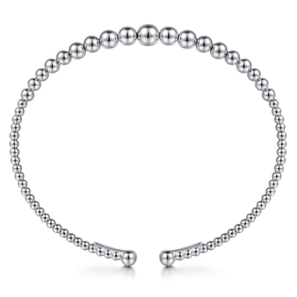 14K White Gold Bujukan Open Bangle