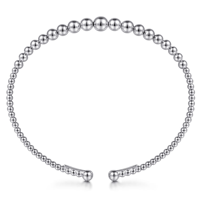 14K White Gold Bujukan Open Bangle - Shot 3