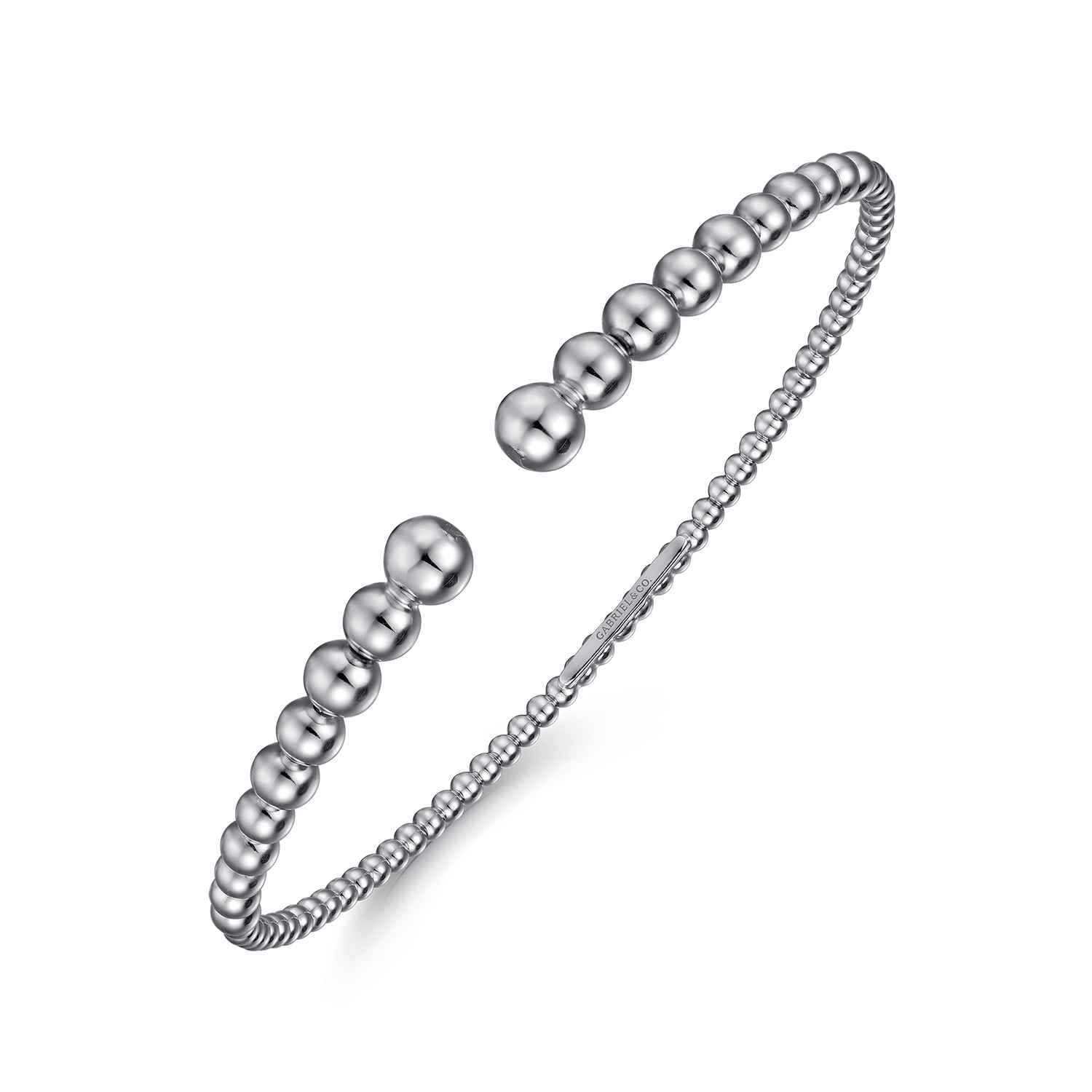 14K White Gold Bujukan Open Bangle - Shot 2
