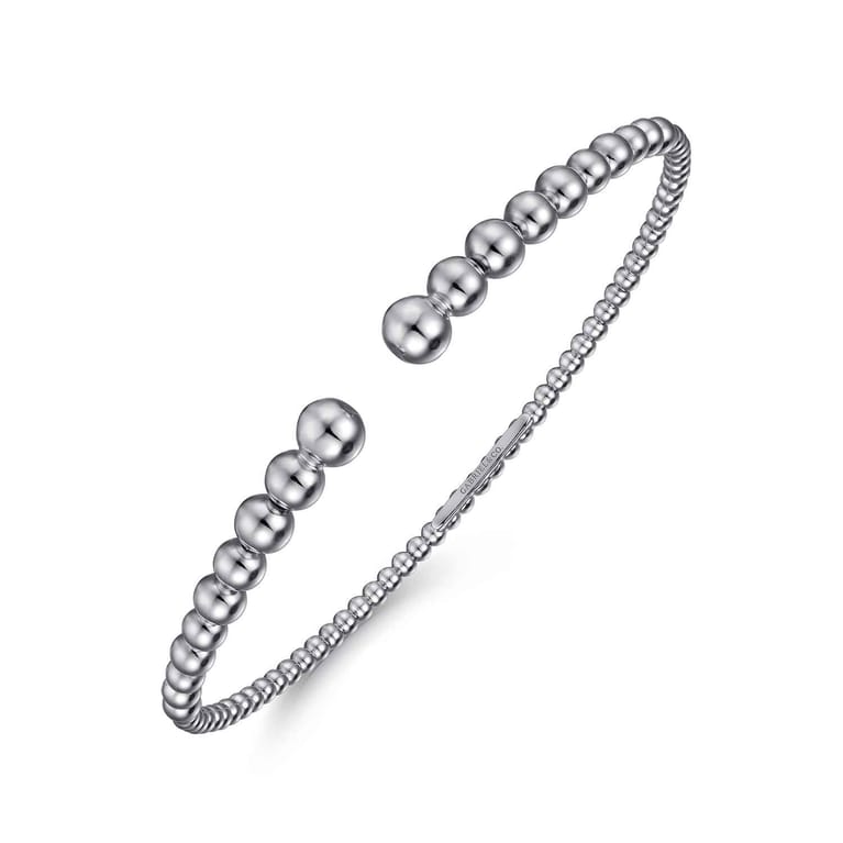 14K White Gold Bujukan Open Bangle - Shot 2