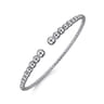 14K White Gold Bujukan Open Bangle