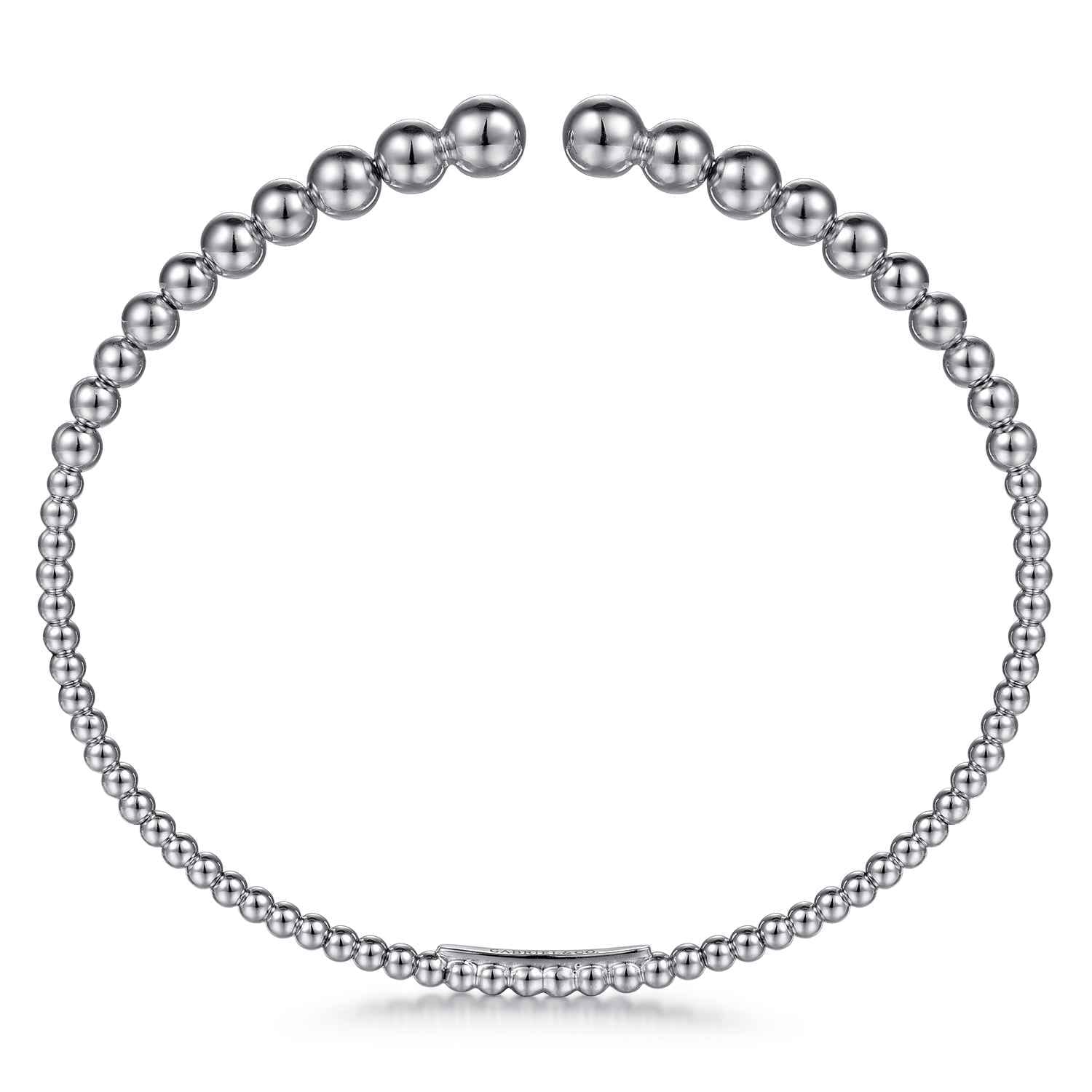 14K White Gold Bujukan Open Bangle - Shot 3