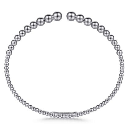 14K White Gold Bujukan Open Bangle