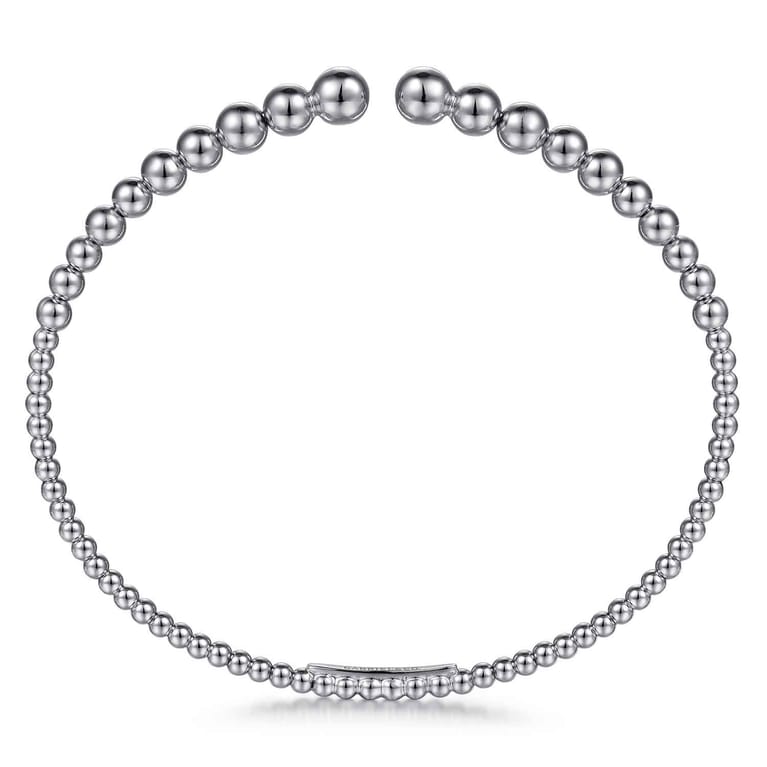 14K White Gold Bujukan Open Bangle - Shot 3