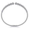 14K White Gold Bujukan Open Bangle