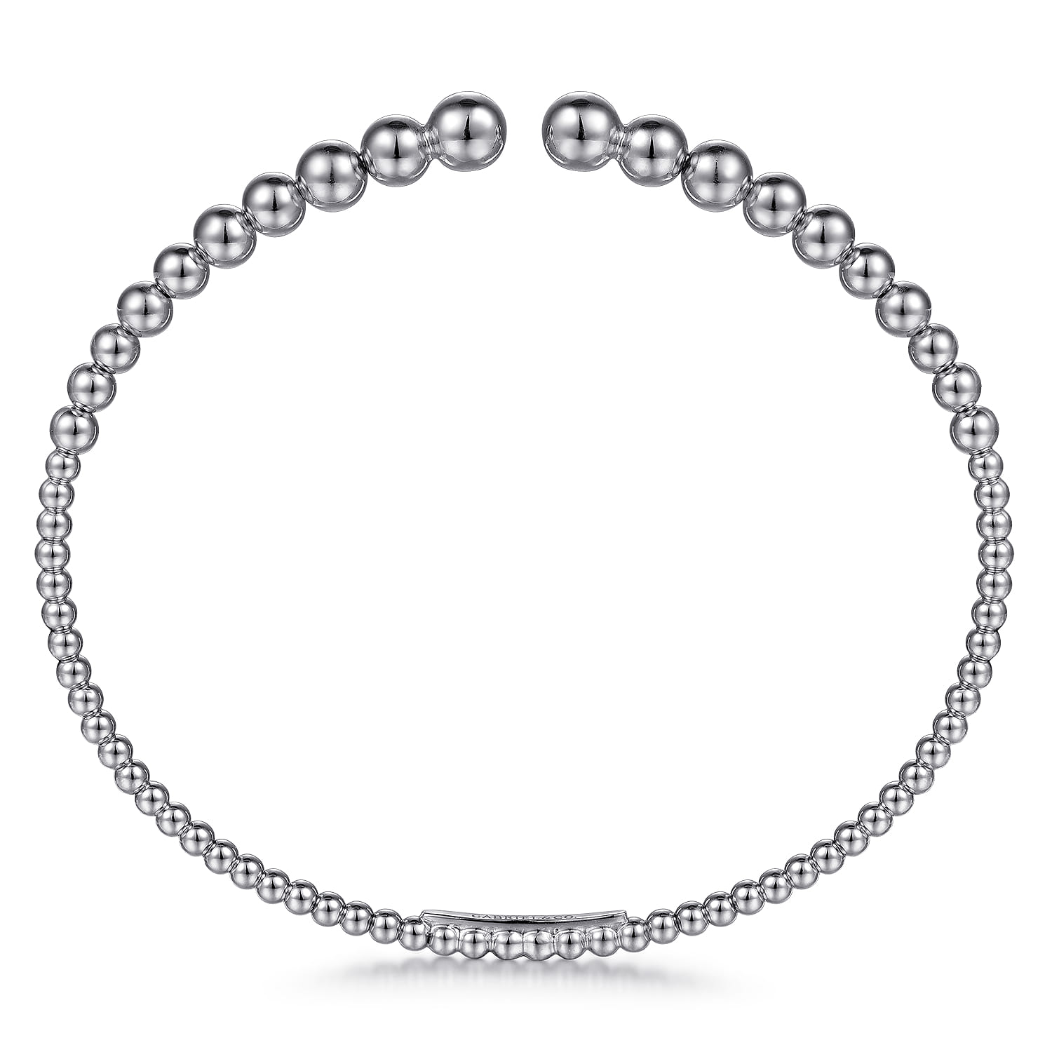 14K White Gold Bujukan Open Bangle - Shot 3